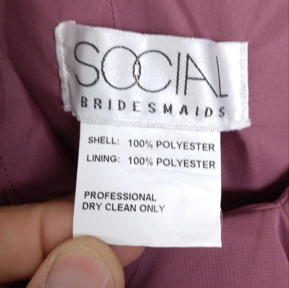 NWT Social Bridesmaids Fit n' Flare Dress in Dusty Rose $231 - Picture 6 of 7